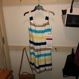 Striped Midi Dress with Pockets